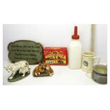 Candle Warmer,Ceramic Tiger Figures,Calf Bottle