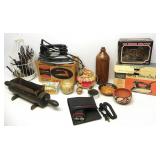 Vintage Items,Clorox Bottle,Irons,Cage,Etc