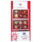 1999 US Mint Silver Proof Set