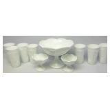 White Milkglass Set