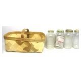 Ball & Atlas Mason Jars W/Basket