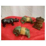 Home Decor: 3 Elephants & Rino