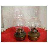 Pair of Lamp Light Farms Metal Oil Lanterns