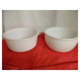 Milk Glass Mixing Bowles 9'