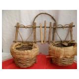 Hanging Wall Baskets Handmade