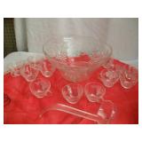 Grape Design Punch Bowl Set
