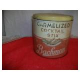 Vintage Carmelized Cocktail Sticks Tin