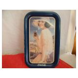 1991 Coca Cola Tray Pink Calender Girl