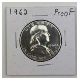 1962 Proof Franklin Half Dollar, US 50c