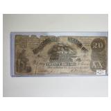 1861 CSA Richmond $20 Note, w/ Ship