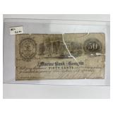 1862 Marine Bank of Georgia 50 Cent Fragmented