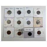 Nice Group of Indian Cents, Carded
