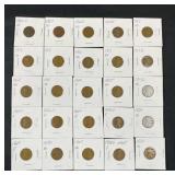 (25) Wheat Cents 1910-1929, All Different Dates