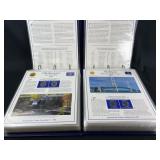Vol I & II US State Quarters w/ Stamps Album Full
