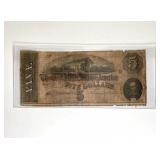 1864 Richmond $5 CSA Civil War Note