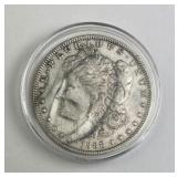 1888 Morgan Silver Dollar, U.S. $1 Coin Cleaned