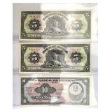 1960s Mexico 5 & 10 Pesos, Incl 2 Consecutive