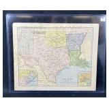 1887 Map of Texas from Geography Book