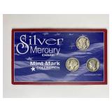 1927 Mercury Dimes All 3 Mints Date Set, Carded