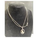925 Silver Prayer Hands Pendant on Italy Box Link