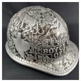 Ornately Engraved Hardhat w/ Texas Etc.