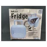 6-Can Mini Fridge in Baby Blue