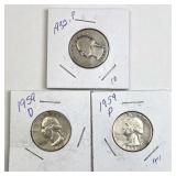 (1) 1932 & (2) 1959 Washington Quarters