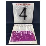 Pair of Vintage Foreigner Vinyl Records