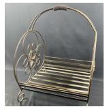 Large Cast Iron Magazine Rack, Star Design