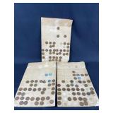 Vintage Wheat Pennies Collection, Partially Full
