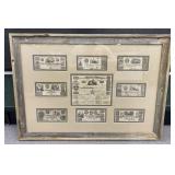 Texas Republic Currency Type Set, Authentic