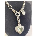 925 Silver Judith Ripka Peridot Heart Enhancer
