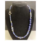 925 Silver Blue Stone Necklace