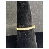 925 Silver & Cubic Zirconia Gold Colored Ring