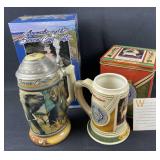 (2) Budweiser Steins, Africa & Anheuser
