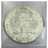 Silver Austria Maria Theresa Thaler 1780 Restrike