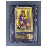 Kobe Bryant Zuperman Card in Plaque