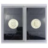 1971 & 1972 Eisenhower Proof Silver Dollars