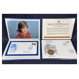 Princess Diana + German Reunification Stamps