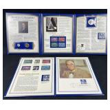 (2)  F.D.R. Stamp Albums w/ Silver Dollar & Dime
