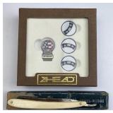 100 Club Golf Clip Set & Vintage Razor