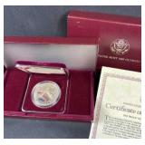 US Mint 1988 Olympic Proof Silver Dollar in O.G.P.
