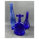 Assortment of Vintage Cobalt Blue Glass Pieces