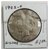 1922-S Peace Silver Dollar, U.S. $1 Coin