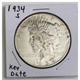 1934-S Peace Silver Dollar, U.S. $1 Coin