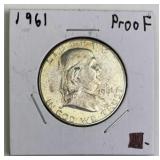 1961 Proof Silver Franklin Half Dollar