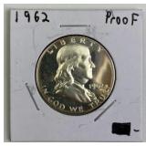 1962 Proof Silver Franklin Half Dollar