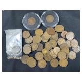 (50) Indian Head Cents, U.S. 1c Coins
