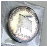1oz Silver Desert Eagle Round w/ Flag, .999 Fine