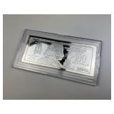 1oz Silver Bar, $100 Bill Style, Alabama AL .999